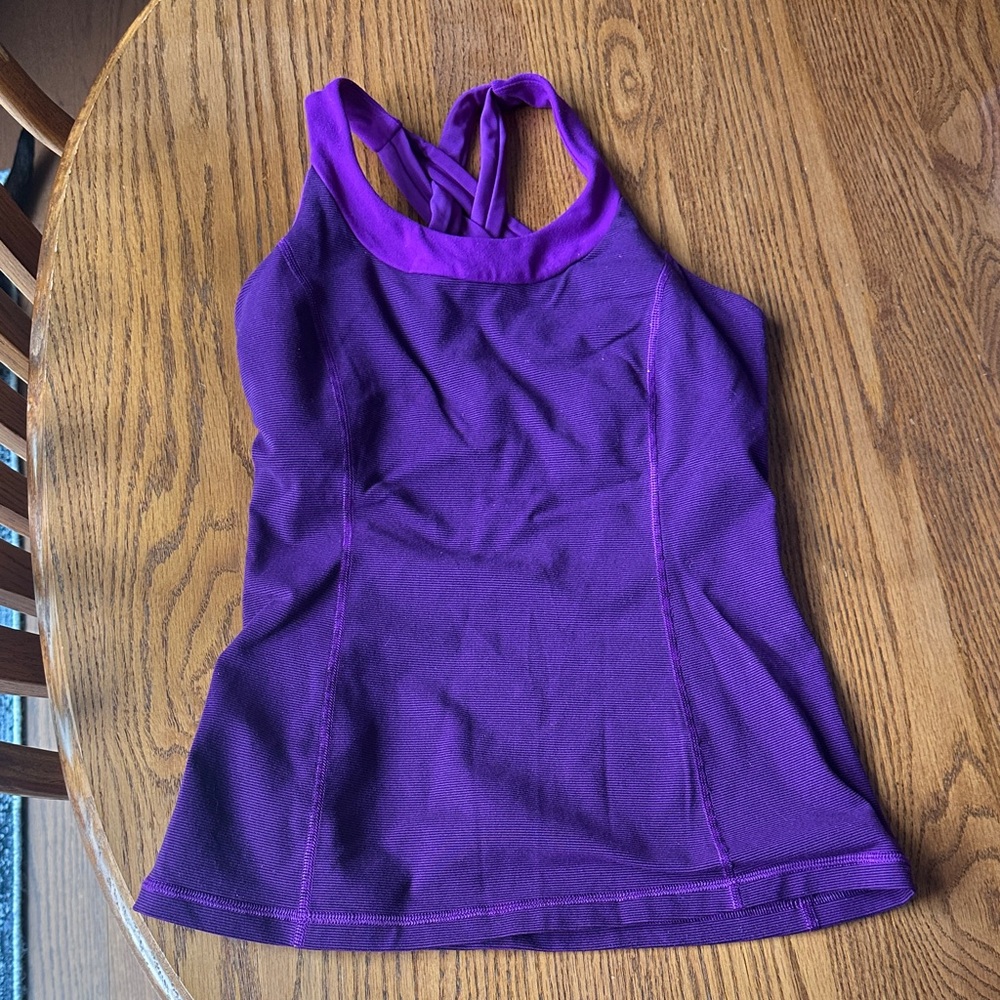 Lululemon Purple Tank Top with Built-In Bra